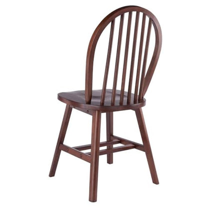 Windsor 2-Pc Chair Set - Walnut - WoodArtSupply