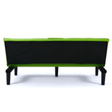 Klwenas Maec Green Futon Couch & Convertible Futon Sofa Bed for Small Space, 67" Loveseat Couches with Removable Armrests & 2 Cup Holders for Living Room Bedroom Dorm Apartment, Easy Assemble (Green) Klwenas Maec