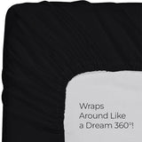 Utopia Bedding King Fitted Sheet - Bottom Sheet - Deep Pocket - Soft Microfiber - Shrinkage and Fade Resistant - Easy Care -1 Fitted Sheet Only (Black) Utopia Bedding