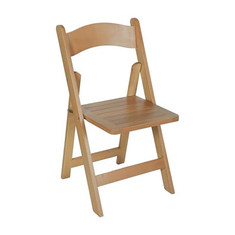 Flash Furniture Holden Commercial Grade Solid Wood Folding Dining Chair, Set of 1, Oak Flash Furniture