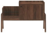Crosley Furniture Luna Record Player Cabinet Turntable Stand, Storage for up to 175 Vinyl Records, Walnut Crosley Furniture