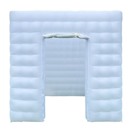 OZIS 1 Door Inflatable Photo Booth Enclosure 8.2ftx8.2ft with Blower 16 Colors Portable Inflatable Photo Booth Tent for Wedding, Party, Events, Proms, Birthday, Bars (White) OZIS