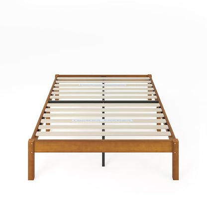 Zinus Ellie 14-Inch Sustainable Bamboo Platform Bed Frame with Wood Slat Support - Queen Size, Easy Assembly - WoodArtSupply