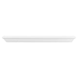 MANTELSDIRECT 60 Inch Floating Fireplace Mantel Wood Shelf in White - Colton from Mantels Direct | Wooden Rustic Wall Shelf Perfect for Décor and Electric Fireplaces MANTELSDIRECT