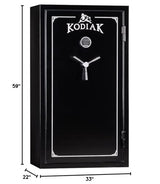 Kodiak Home Gun Safe for Rifles & Pistols | KBX5933 by Rhino Metals with New SafeX Security System | 46 Long Guns & 6 Pistol Pockets | 40 Minute Fire Protection | 395lbs Kodiak