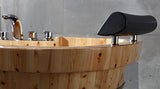 Alfi Brand AB1130 65" 2 Person Free Standing Cedar Wooden Bathtub with Fixtures & Headrests, Natural Wood ALFI brand