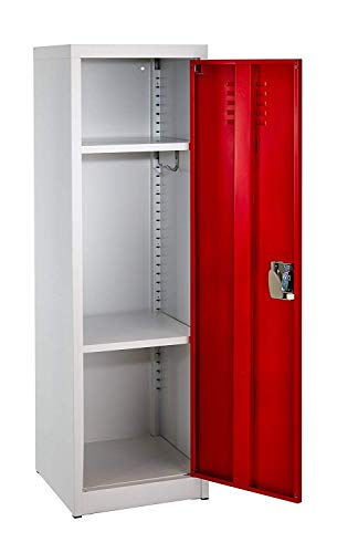AdirOffice Kids Steel Metal Storage Locker - for Home & School - with Key & Hanging Rods (48 in, Green) AdirOffice