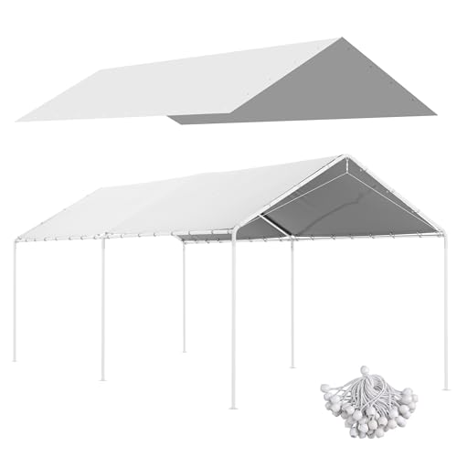 Outsunny 10' x 20' Carport Replacement Top Canopy Cover - Thumbnail 2