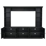 Merax 97.4" TV Stands for Living Room,Large Wall Unit Entertainment Center with Bookshelf for TVs Up to 70",Mid-Century Media Console with Bridge,TV Stand for Bedroom with Storage Shelf,Black Merax