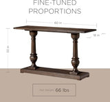 Maven Lane Arthur Traditional Rectangular Accent Console Table for Small Spaces and Front Door Entrance Hallway in Antiqued Brown Finish Maven Lane