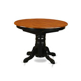 East West Furniture AVPL7-BCH-W 7 Piece Dining Room Furniture Set Consist of an Oval Kitchen Table with Butterfly Leaf and 6 Dining Chairs, 42x60 Inch, Black & Cherry East West Furniture