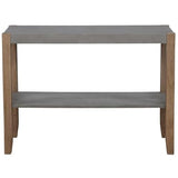 Alaterre Furniture Newport Living Room Collection – 40" Rustic Industrial Sofa or TV Console Table with Faux Concrete Top, Lower Shelf and Light Amber Wood Frame (Concrete Gray) Alaterre Furniture
