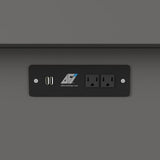 AFI, Monroe Queen Murphy Bed Chest with 6" Mattress, Storage Drawer & Built-in USB Charger, Grey AFI