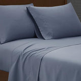 London Fog Garment Washed Solid Sheet Set Blue Microfiber 4-Piece Queen Sheet Set, Solid Themed, Deep Pocket, Adult and Teen, Oeko-TEX Certified LONDON FOG