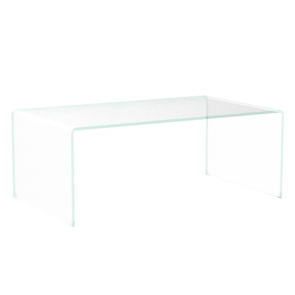 Meihua Glass Coffee Table for Living Room, Clear Coffee Table with 0.47 inch Tempered Glass, Small Modern Coffee Table. Meihua