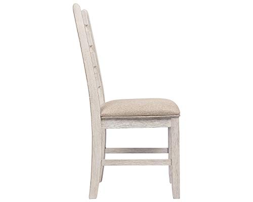 Signature Design by Ashley Skempton Modern Farmhouse Dining Room Chair, 2 Count, Whitewash - WoodArtSupply