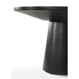 Lilola Home Jasper Ebony Black 20-inch Round Console Table with Pedestal Base — Modern Sculpted Entryway Table, Wood-Grain Finish, Space-Saving Accent Table LILOLA LIVING