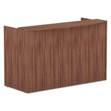 Alera Alera Valencia Series Reception Desk with Transaction Counter, 71" X 35.5" X 42.5", Modern Walnut