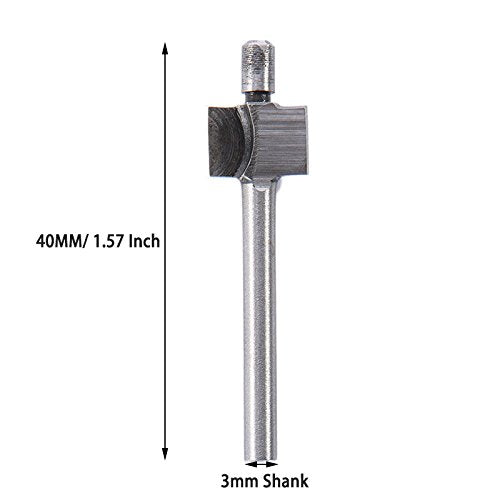 Yakamoz 10Pcs 1/8" Shank Titanium-Coated Router Bit Set Carbide Engraving Milling Cutter Trimming Bits for DIY Woodworking Carving Drilling Rotary Tools YAKAMOZ