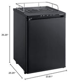 EdgeStar BR3002BL 24 Inch Wide Kegerator Conversion Refrigerator for Full Size Keg - Black EdgeStar