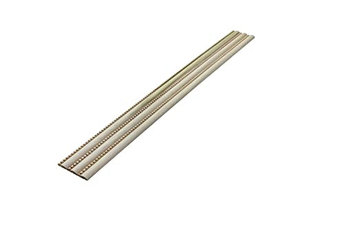 1547-4FTWHW Unfinished White Hardwood Large & Small Reed w/Bead Panel Moulding - WoodArtSupply