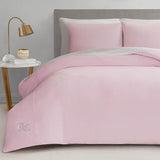 Juicy Couture Marshmallow Pink Velour King Comforter Set - 3 Piece Luxury Bedding Ensemble Juicy Couture