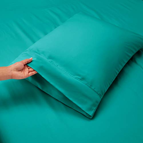 Hearth & Harbor Extra Deep Pocket Queen Sheets Sets - Fits Mattress 18-24 Inches Deep - Extra Deep Pocket Sheets - 6 Piece Queen Size - Teal Hearth & Harbor