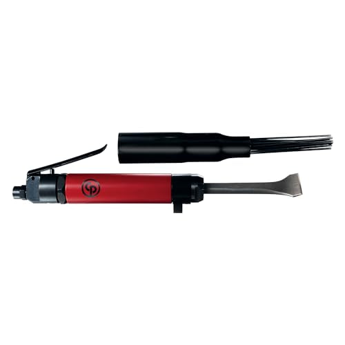 Chicago Pneumatic CP7120 Air Powered Adjustable Needle Scaler and Chisel, 4,600 BPM, Red Chicago Pneumatic