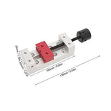 Mini Drill Press Vice Bench Vice Clamp Aluminum Flat Clamp Opening Parallel Table Bench Vise Press Machine Vise DIY Carving Bed Tool Fixing Tool YWBL-WH
