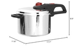 T-fal P2614634 Secure Aluminum Initiatives 12-PSI Pressure Cooker Cookware, 6-Quart, 1000 watts, Silver T-Fal