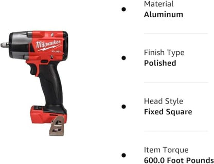 MILWAUKEE'S Mid-Torque Impact Wrench,3/8",Cordless - WoodArtSupply