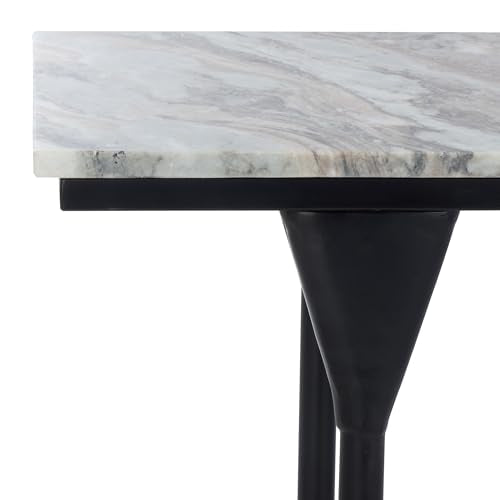 SAFAVIEH Home Collection - Frederick Console Table, Brown & Grey Marble Top with Black Metal Legs (CNS3707A) SAFAVIEH
