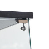 Glass Display Cabinet with 12 Shelves with 3 Columns, 4 Tier Curio Cabinet with Doors, Fast Installation, Floor Standing Tempered Glass Collection Display Showcase for Bedroom, Living Room (Black-A) AONYAYBM