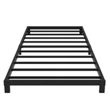 Cieemine 5 Inch Low Bed Frame Twin, Heavy Duty Twin Bed Frames Low Profile, No Box Spring Needed, Easy Assembly, Noise Free, Black Cieemine