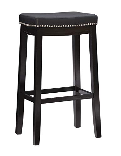 Linon Claridge Bar, Black Stool, 32" X 18.75" X 13"