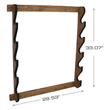 Rush Creek Creations Indoor 5 Rifle/Shotgun Wall Storage Display Rack, American Cherry Rush Creek Creations