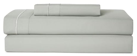 Casual Living Twin Sheets Set 3 Piece Cooling Sheets with 1 Pillowcase Soft Microfiber Hypoallergenic Washable Bed Set Deep Pocket Lightweight Bedding Elasticized for Dorm or Bunk, Twin, Sage Green CASUAL LIVING