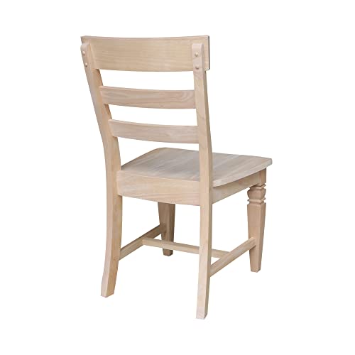 International Concepts Java Chair with Solid Wood Seat, Unfinished IC International Concepts