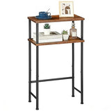 HOOBRO Narrow Console Table for Small Space, 15.7" Entryway Table with Storage, Sofa Table with 2 Shelves, Skinny Console Table for Entryway, Hallway, Living Room, Rustic Brown and Black BF40XG01 HOOBRO
