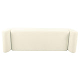 HomePop Modern Storage Bench with Wood Legs Home Décor|Bench with Storage for Living Room & Bedroom - Sherpa Cream HomePop