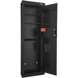 VEVOR 42.91" Tall Wall Gun Safe, 4-Tier Hidden Gun Safe with Keypad & Fingerprint, 3 Removable Shelves & 6 Key Holders, Q235 Cold-Rolled Steel Gun Safe with LED Light, Vibration Alarm, Holster & Stock VEVOR