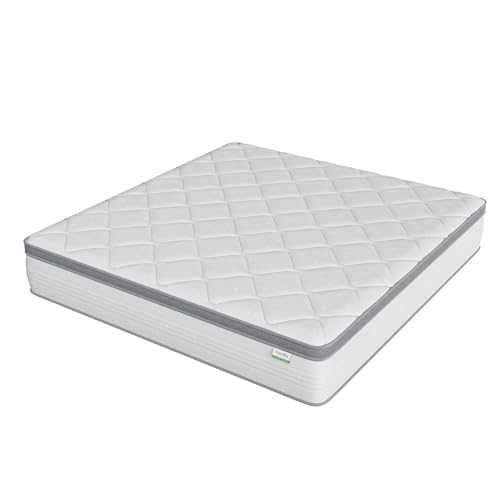 Novilla King Size Mattress, 10 Inch Hybrid King Mattress in a Box, Pocket Innerspring Hybrid Mattress King for Motion Isolation, Pressure Relief & Enhanced Edge Support, Medium Firm Feel