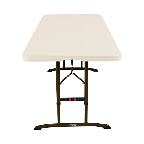 Lifetime 6-Foot Adjustable Height Nesting Table, Commercial, Almond Lifetime
