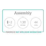 Tvilum, 8 Drawer Double Dresser, Bedroom, Modern Silver Drawer Handles, Contemporary, Black Tvilum