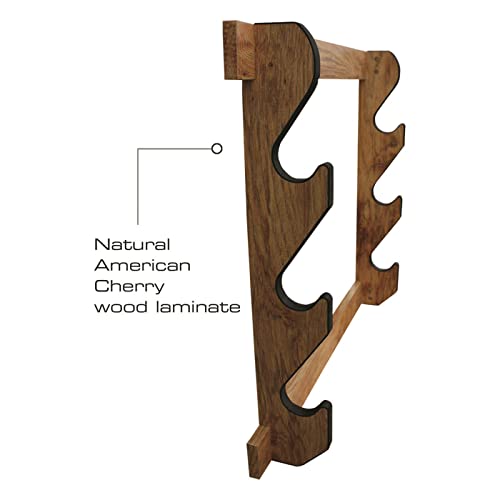 Rush Creek Creations Indoor 5 Rifle/Shotgun Wall Storage Display Rack, American Cherry Rush Creek Creations