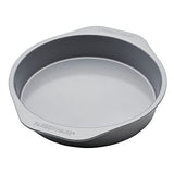 Farberware GoldenBake Bakeware Nonstick Baking Pans/Cake Pan Set, Round, Insulated, Two 8-Inch, Gray Farberware