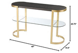 SEI Furniture 49 inches Long Otsento Console Table, Hall Room Entryway with Open Concept Living Space Contemporary Style, Black SEI Furniture