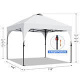 Oneofics Pop Up Canopy, 10x10 FT Instant Outdoor Canopy Tent with Carrying Bag, 3 Adjustable Heights - Portable for Outdoor Activities Oneofics