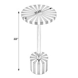 Butler Specialty Company Zane Brass and Bone Inlay Round Side Table -Black White Butler Specialty Company