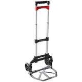 Magna Cart Personal 150 Pound Capacity Aluminum Folding Hand Truck with Telescopic Handle and Foldable Wheels for Industrial, Black and Red Magna Cart